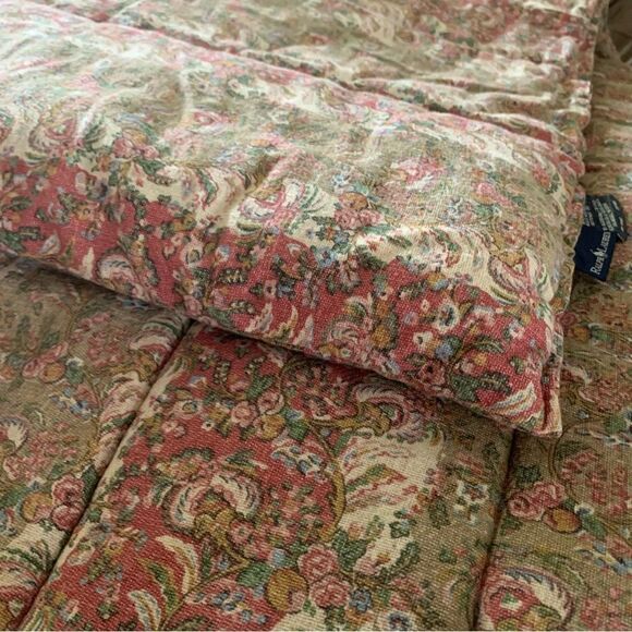 Ralph Lauren Hearthside Floral Full/Queen Comforter w/ Euro Sham - Picture 4 of 9